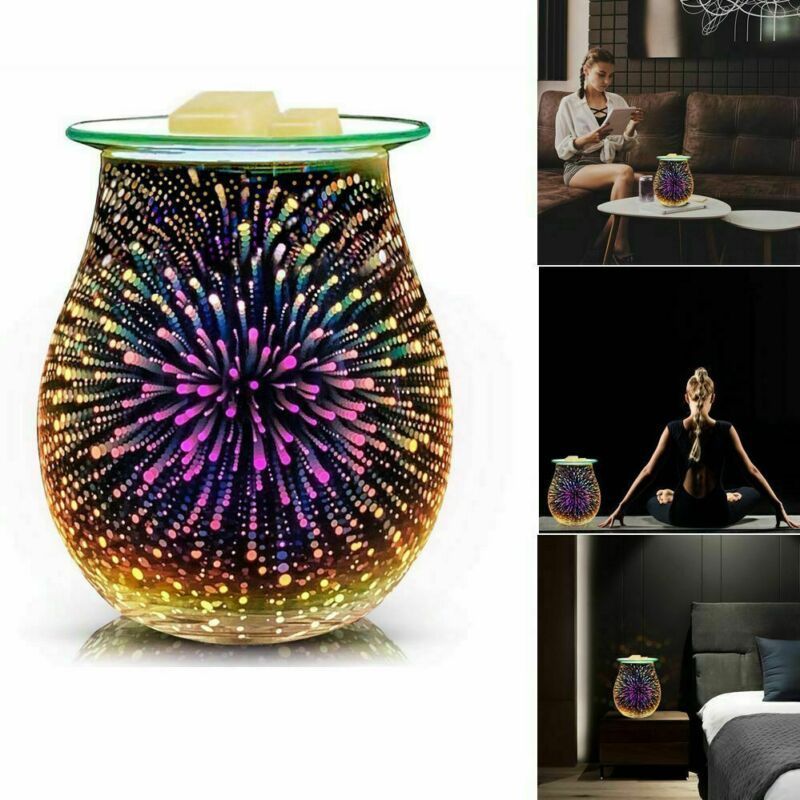 Newest Arrival Aroma Electric Melt Burner 3D Firework Lamp Night Light Wax Warmer UK US AU EU Plug