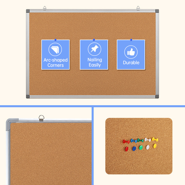 School Teaching Message Board Nail Cork  Board Wall Hanger Cork Board For Middle School