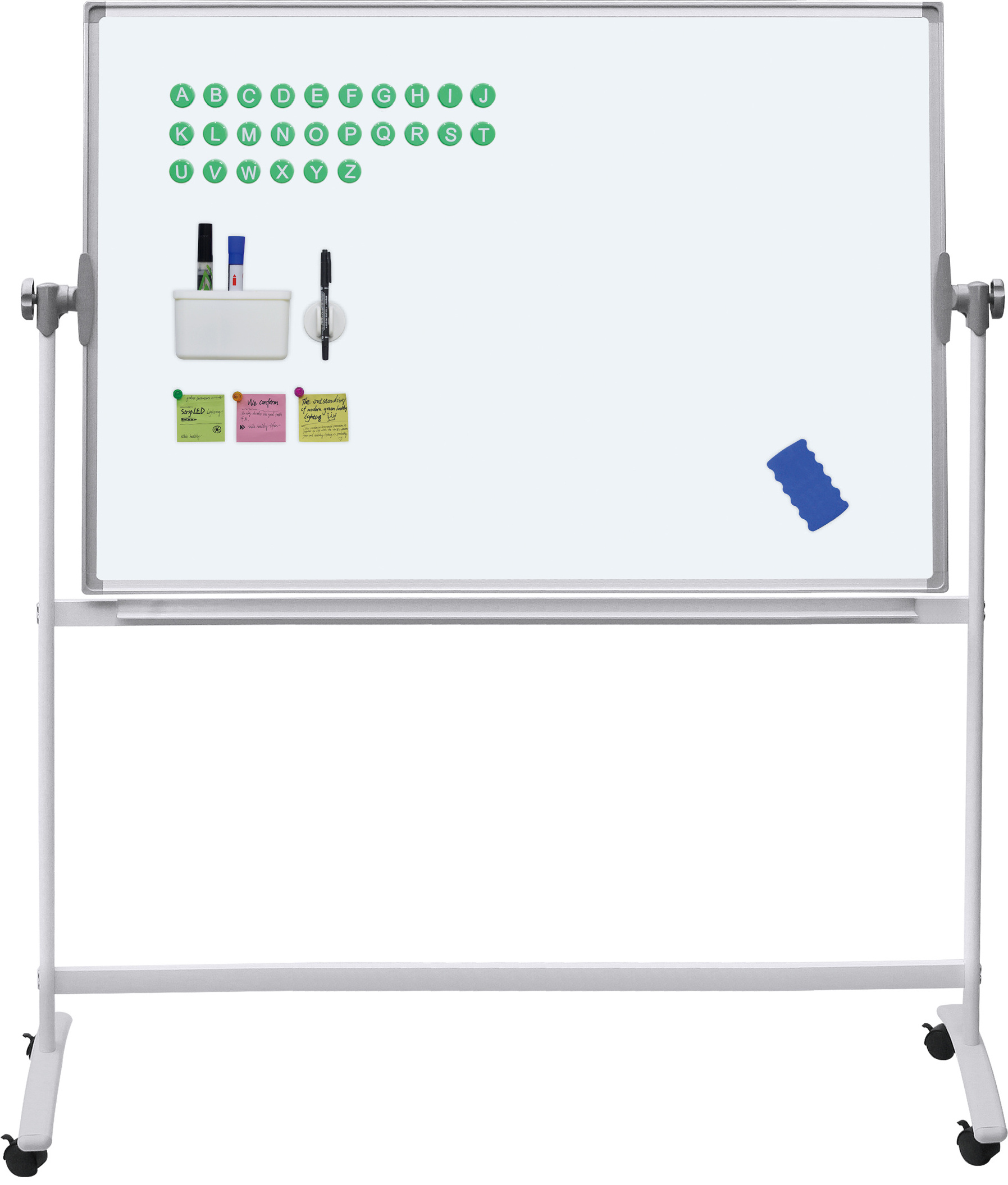 Customized Roll up  Dry Erase Lockable Universal Wheels Mobile Magnetic Whiteboard With Stand For School Office Meetings