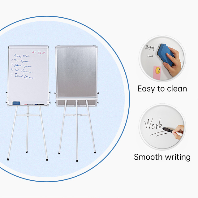 Customable Printed Flip Chart Dry Erase White Board With Tripod Stand Whiteboard