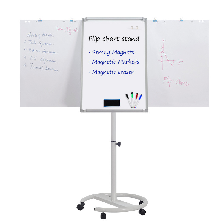 Low Price Mobile Whiteboard Portable Magnetic White Board Easel Dry Erase Board Stand Flipchart