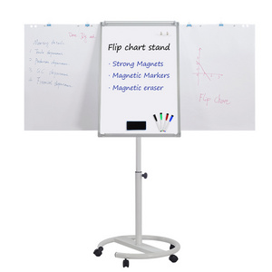 Low Price Mobile Whiteboard Portable Magnetic White Board Easel Dry Erase Board Stand Flipchart