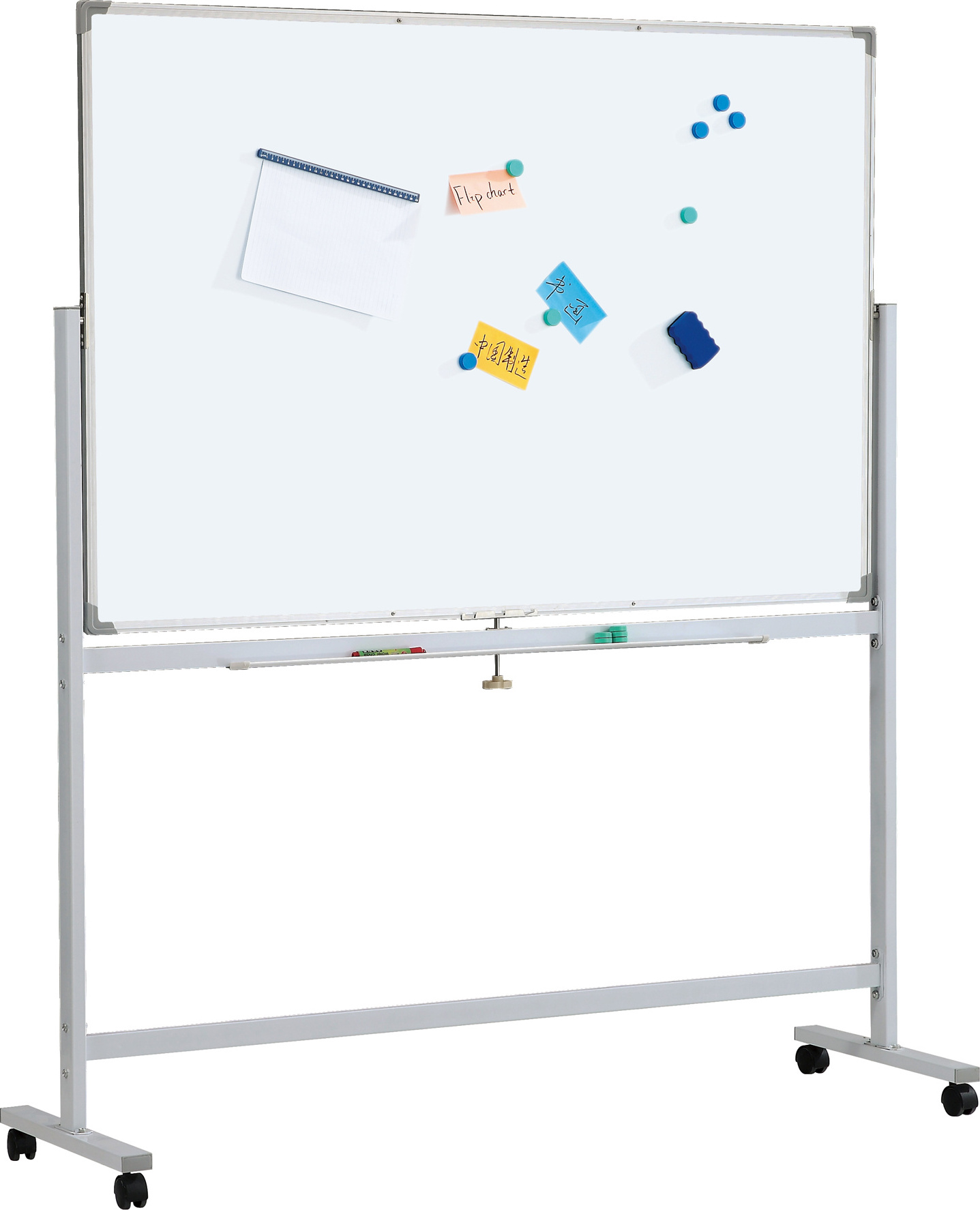 Customized Roll up  Dry Erase Lockable Universal Wheels Mobile Magnetic Whiteboard With Stand For School Office Meetings