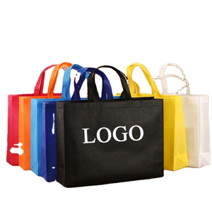 Wholesale Custom  supermarket recycled  Non woven bag Promotional Reusable Cloth  Tote Bags pp laminated non woven shopping bag