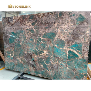 OEM/ODM Brazil Green Stone Quartzito Kitchen Countertops Amazonite Green Marble Quartzite Slabs For Table Tops