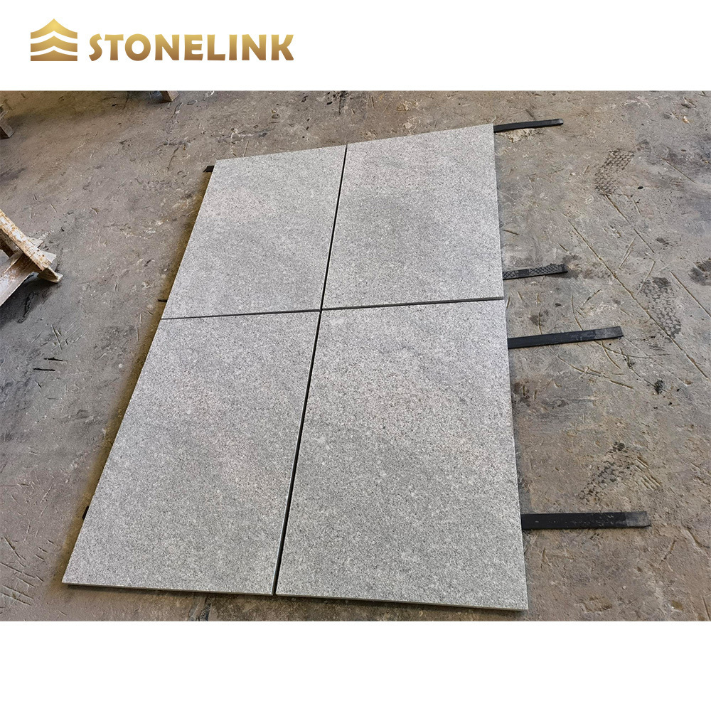 Cloudy Grey Flamed Polished Grey Natural Granite Paving Stone Outdoor Stair Step Granite Flooring Tile for Garden