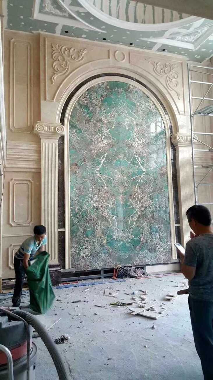 OEM/ODM Brazil Green Stone Quartzito Kitchen Countertops Amazonite Green Marble Quartzite Slabs For Table Tops