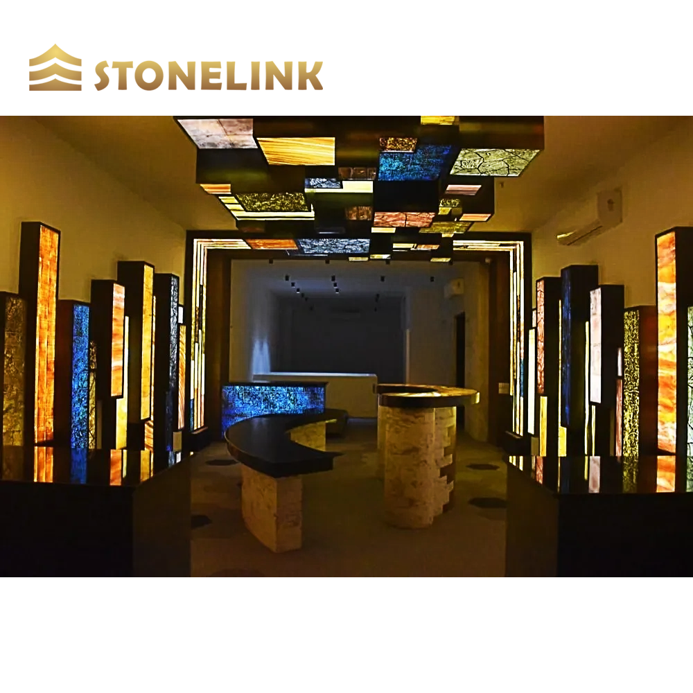 Custom Wholesale Prices Translucent stone backlit onyx faux alabaster sheets panel for interior wall decoration