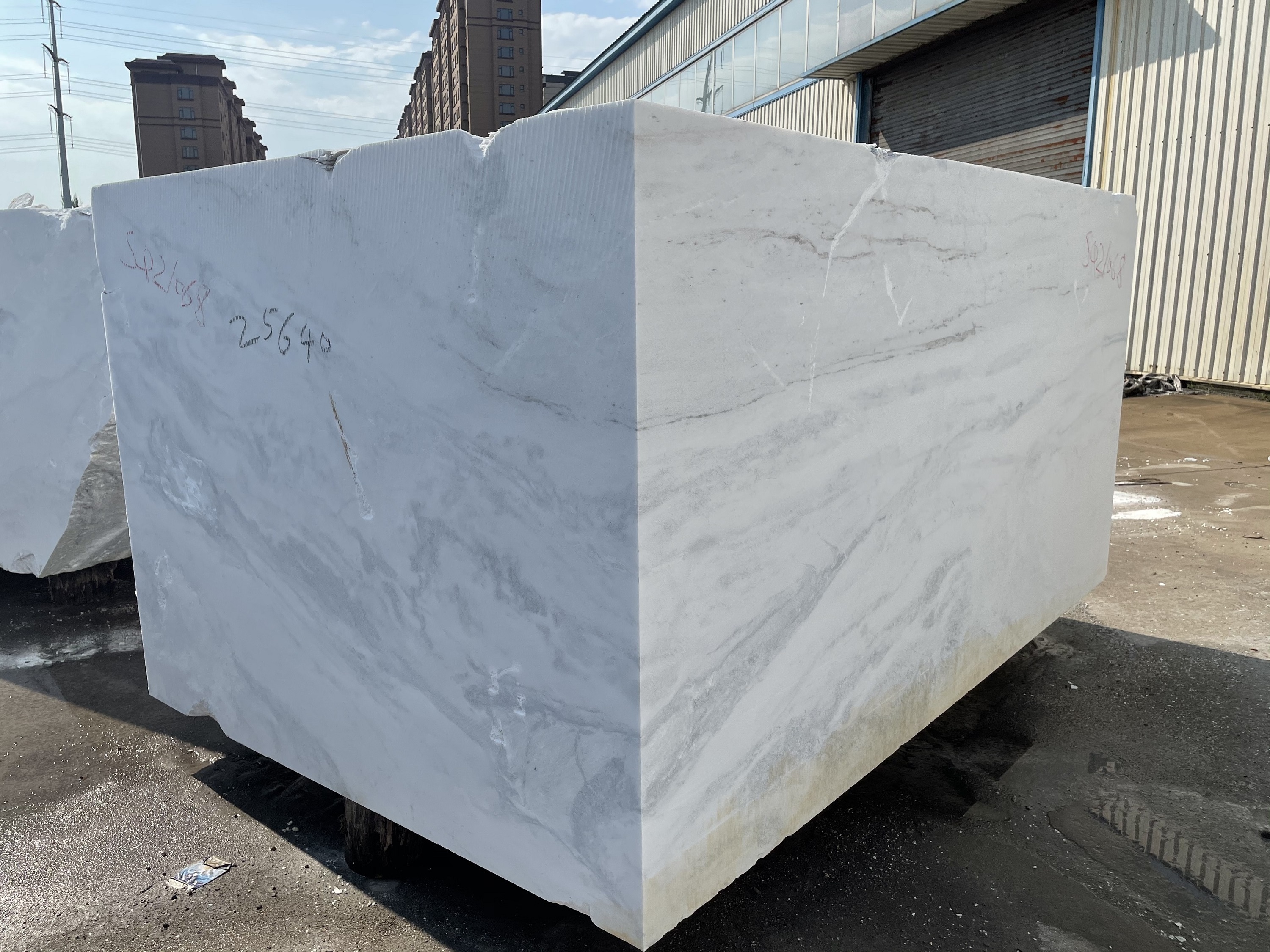 White Marble Block Stone Raw Material Rough Bianco Oro Marble Stone Block Whole White Marble Block