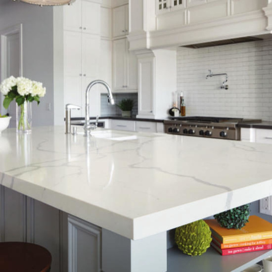 Super White Quartz Stone/Quartz Slab Engineered for Kitchen Countertop Pure White Quartz