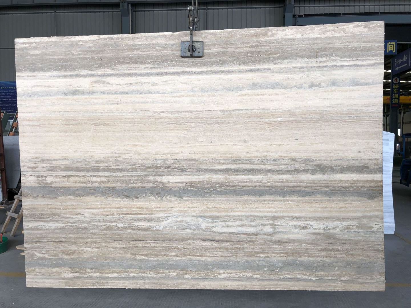 Italian Marble Price Silver Grey Travertine Marble Slabs for sale, Travertine Tiles for Wall And Countertop Polished