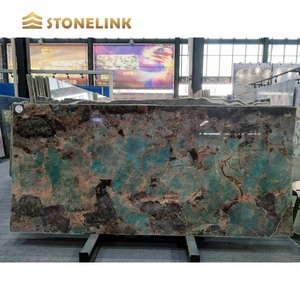 Slabs for Sale Polished Amazonite Granite Big Slab Modern Top Quality Exotic Brazilian Tiffany Green Granite