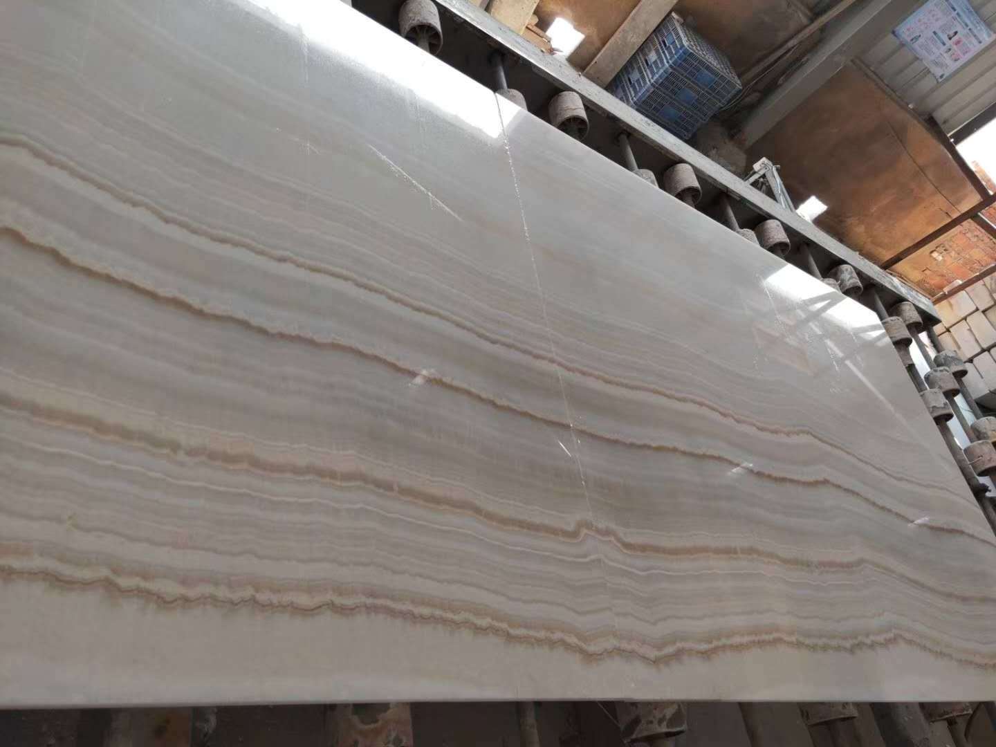 Economic Price Vanilla Onyx Ivory Big Slab Polished Commercial for Wall 2.83kg/m3 SL-S-0064 Stonelink +/- 1mm Hot Selling Turkey