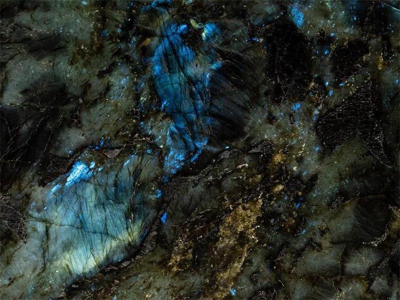 Top Grade Exotic Luxury Blue Lemurian Stone Blue Labradorite Granite Slabs For Kitchen Countertop