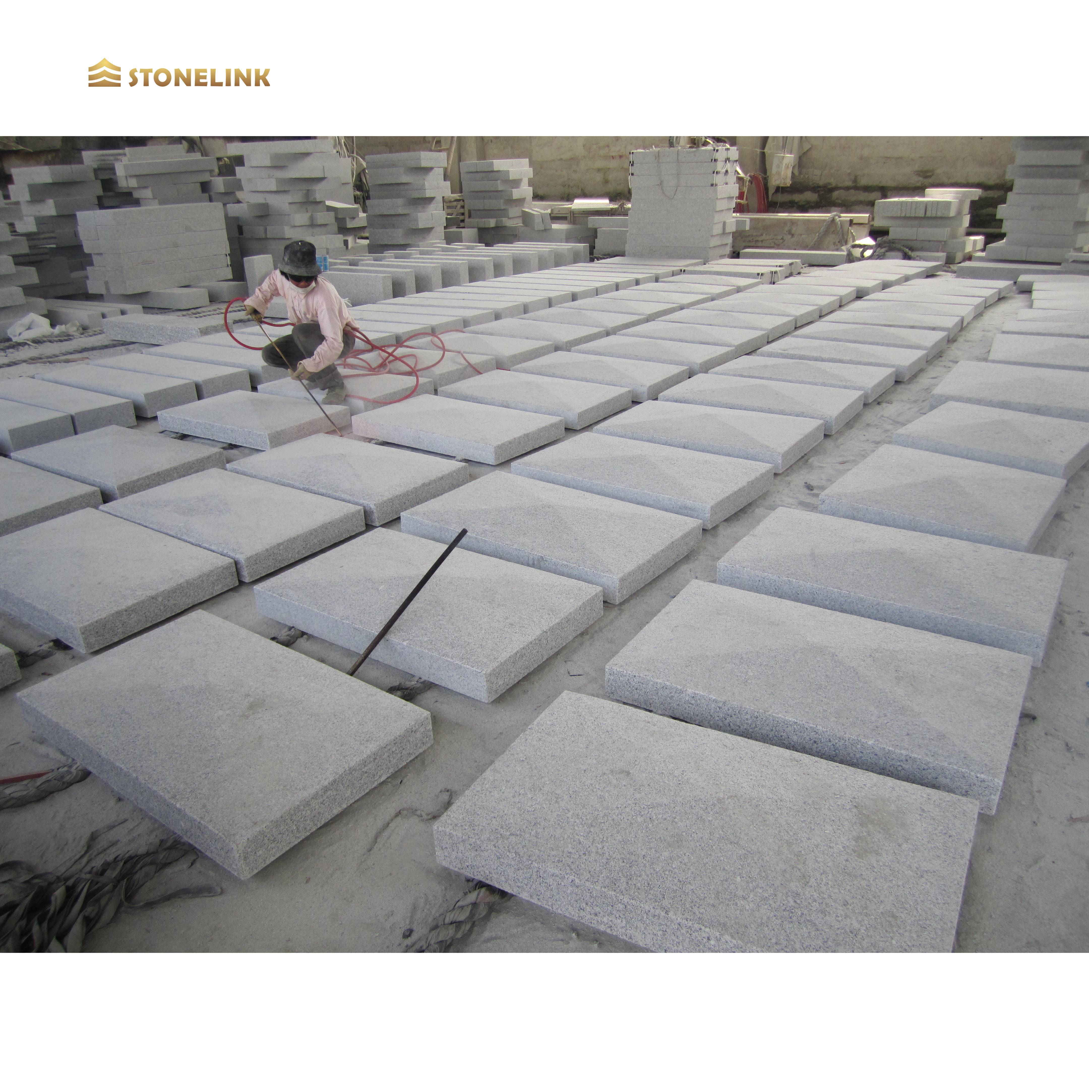 Stonelink China Cost-effective Project Natural Stone Light Grey G603 Granite Stone Stairs Staircase Tile Paving Granite