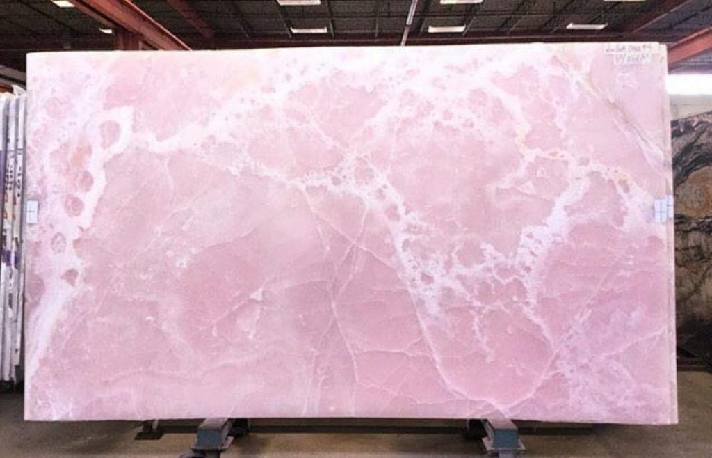 Natural Stone Factory Price Pink Onyx Marble  Polished  Counter top Floor Tile