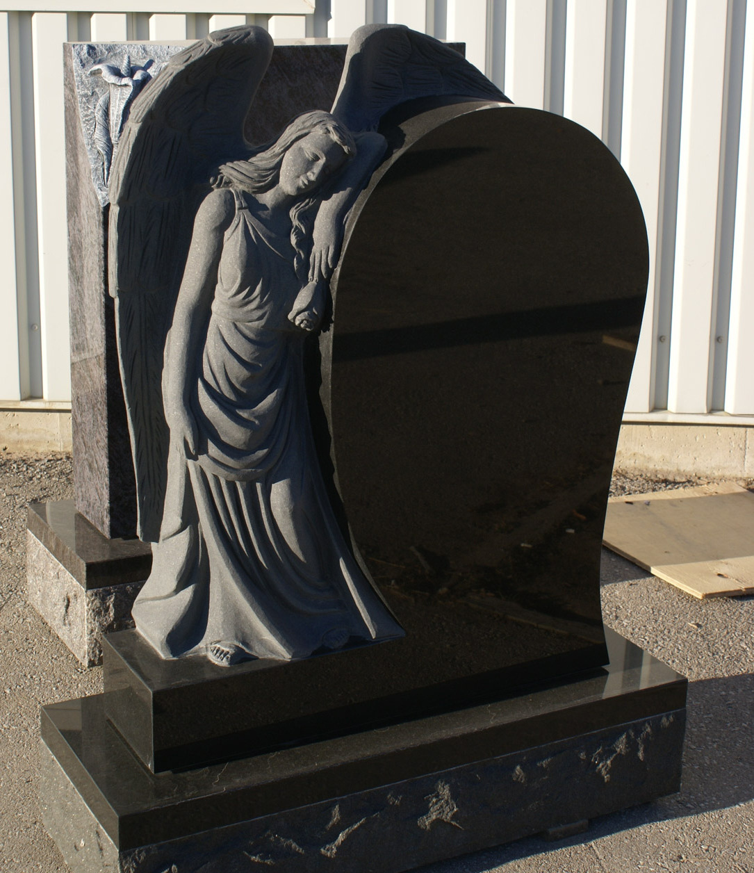 Custom Traditional Styles Black Granite Marble Angle Gravestone Headstone Tombstone And Monuments