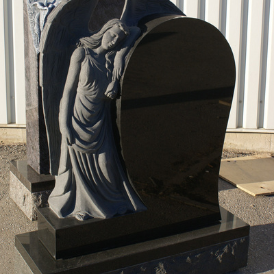 Custom Traditional Styles Black Granite Marble Angle Gravestone Headstone Tombstone And Monuments