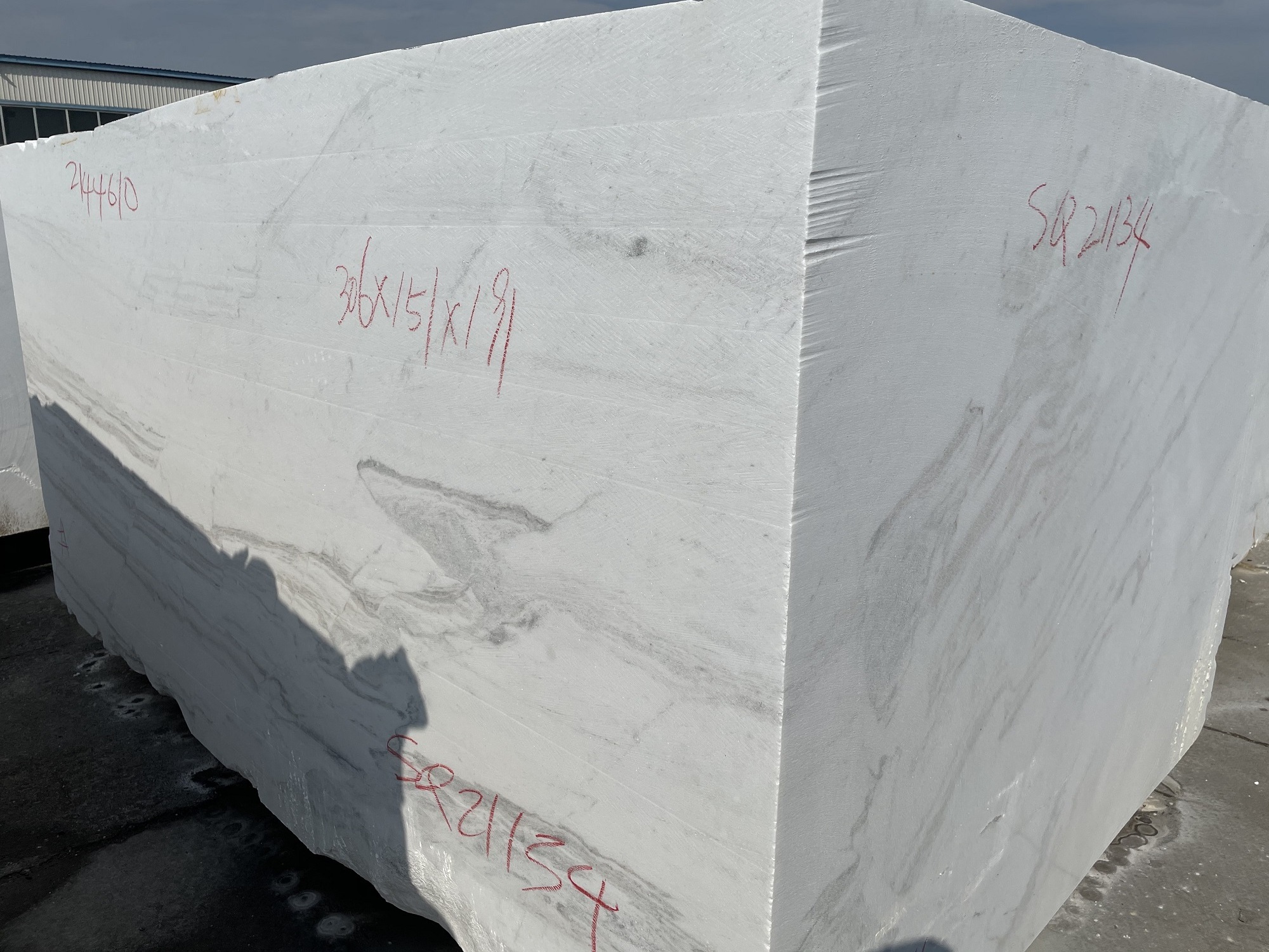 White Marble Block Stone Raw Material Rough Bianco Oro Marble Stone Block Whole White Marble Block