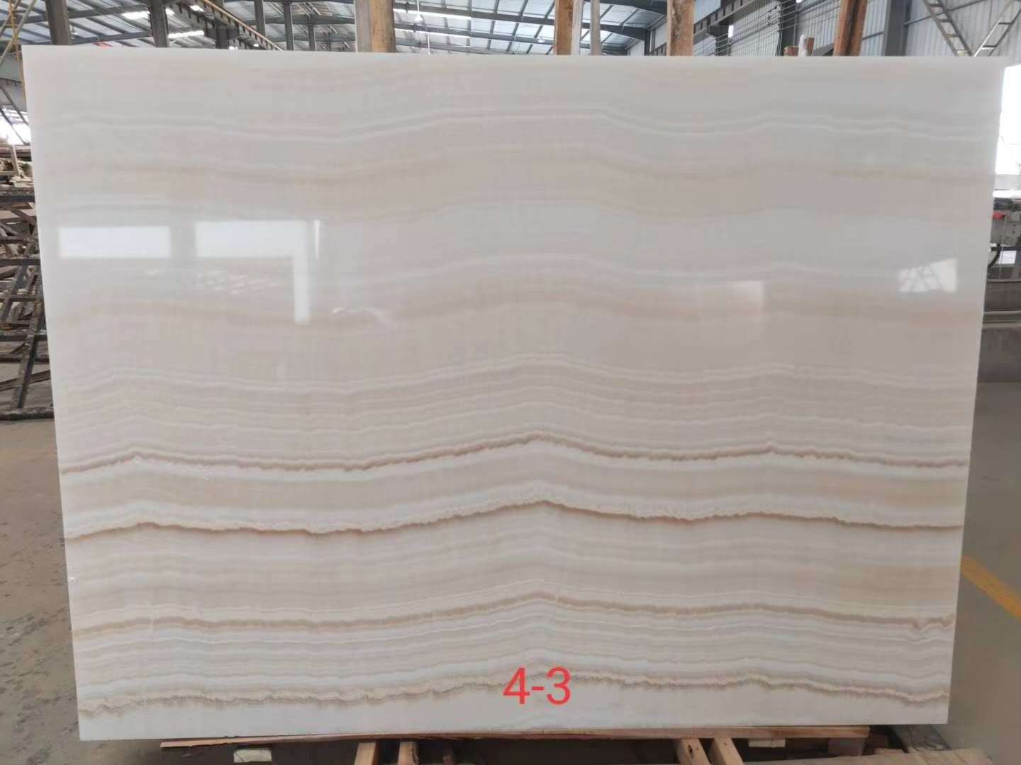 Economic Price Vanilla Onyx Ivory Big Slab Polished Commercial for Wall 2.83kg/m3 SL-S-0064 Stonelink +/- 1mm Hot Selling Turkey