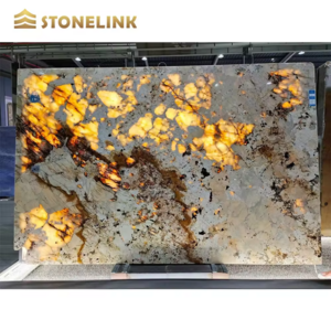 Stonelink Brazil Luxury Natural Marble Slab Translucent Backlit Home Wall Decor Pandora Patagonia Marble Stone Quartzite  Slab