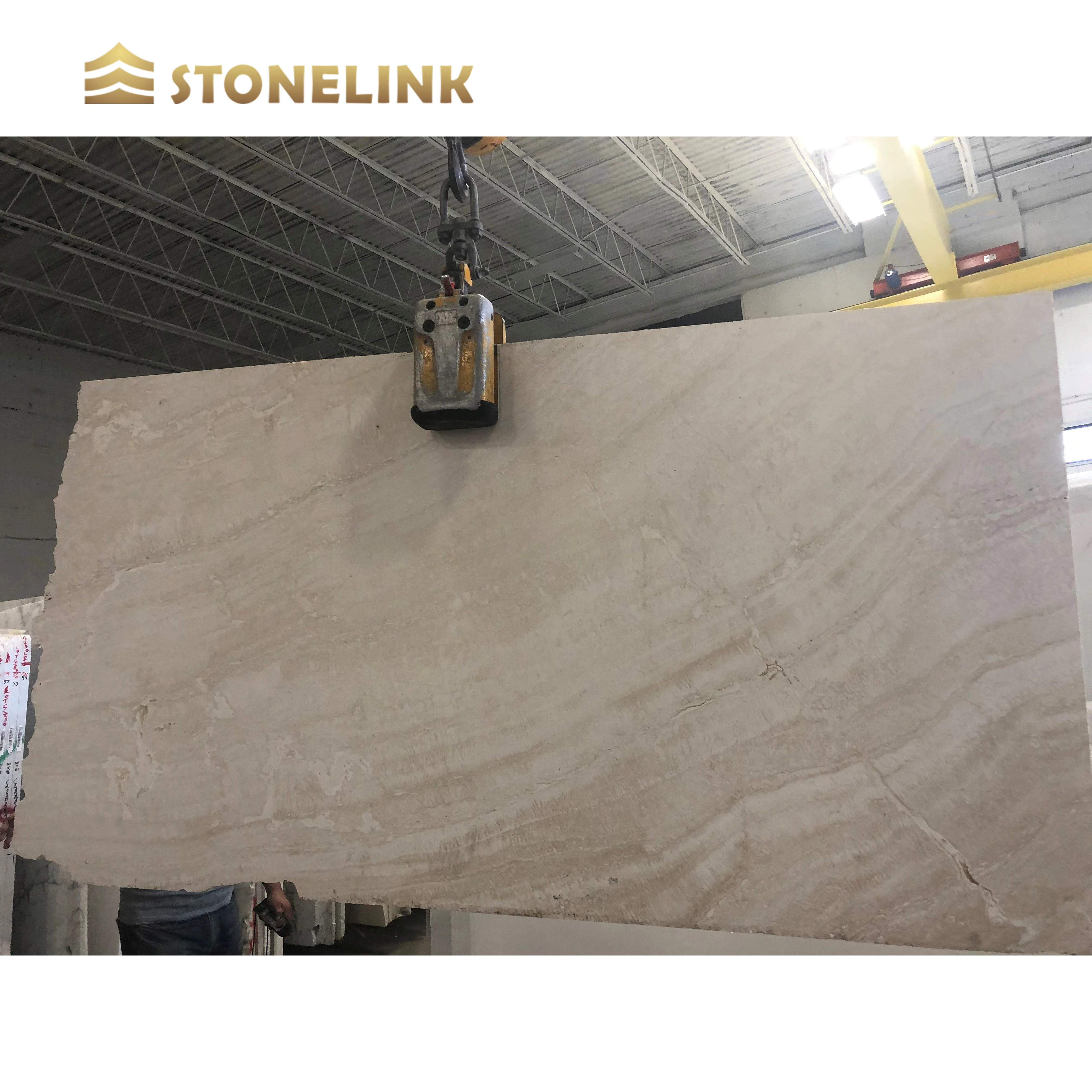 Wholesale Polished Filled Holes Ivory White Travertine Stone Sheet Wall Panel Slabs Flooring