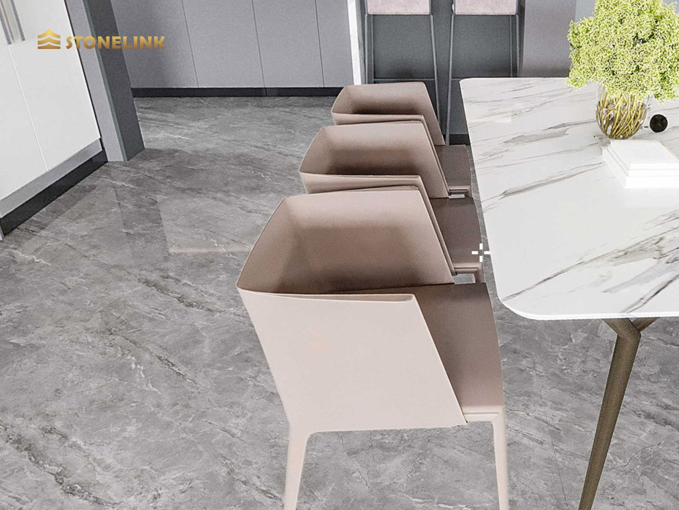 Stonelink Modern Custom Size Cut To Size Grey Marble Floor Tiles