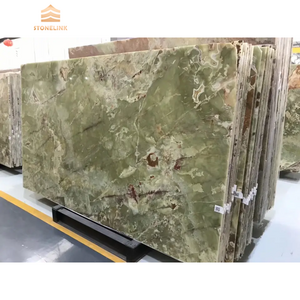 Wholesale Ancient Marmor Jade Green Golden Veins Natural Backlit Translucent Onyx Marble Mramor agate Slabs Panel For Table Tops