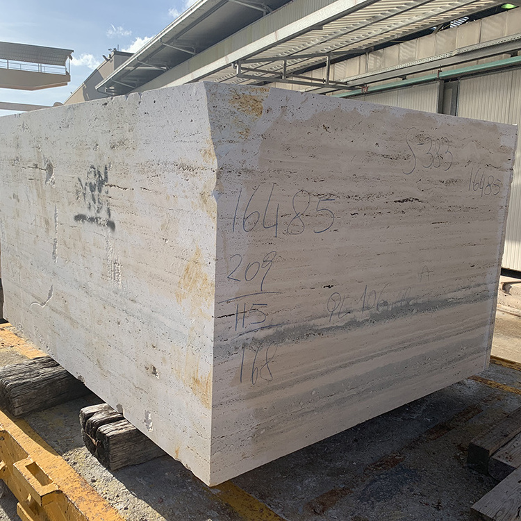 Travertine Block Italian Stone Raw Material Rough Travertine Grey Marble Stone Block