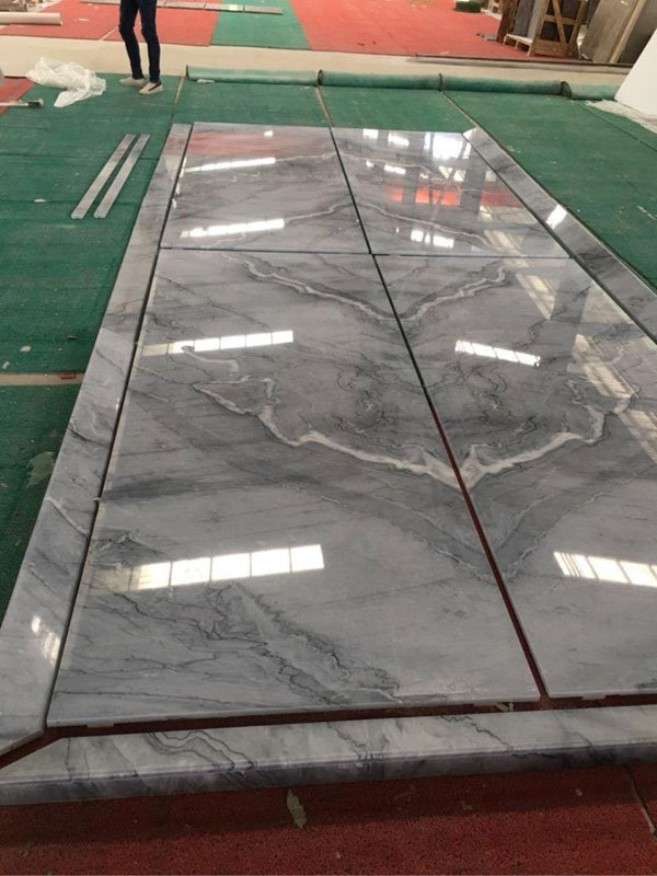 Natural Grey Marble bookmathed marble slab big slab polished