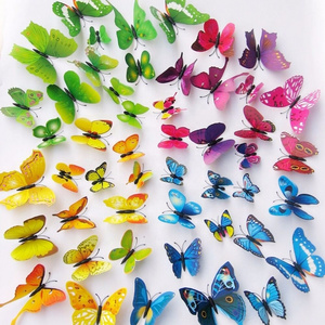 Emulational plastic pvc magnetic butterfly with ferrite magnet decorative fridge magnet