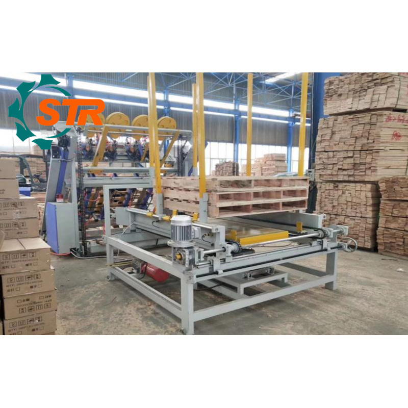 STR Wooden Pallet Nailing Machine Epal Horizontal With Stacking Pallet Making  Machine Pallet Assembly