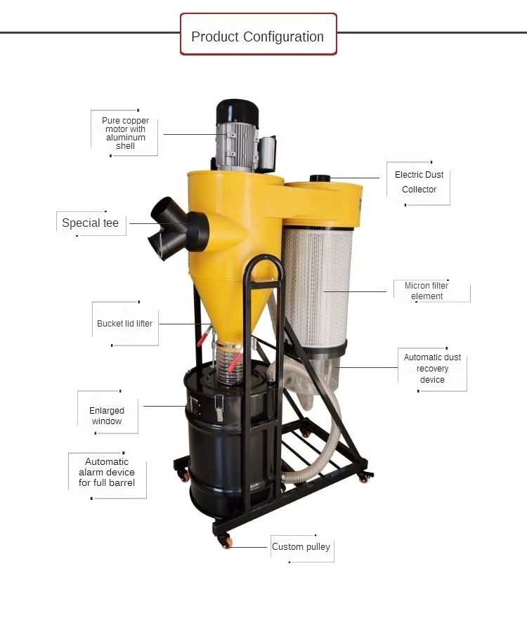 STR Industrial Cyclone Cartridge Dust Collector For Woodworking Machine