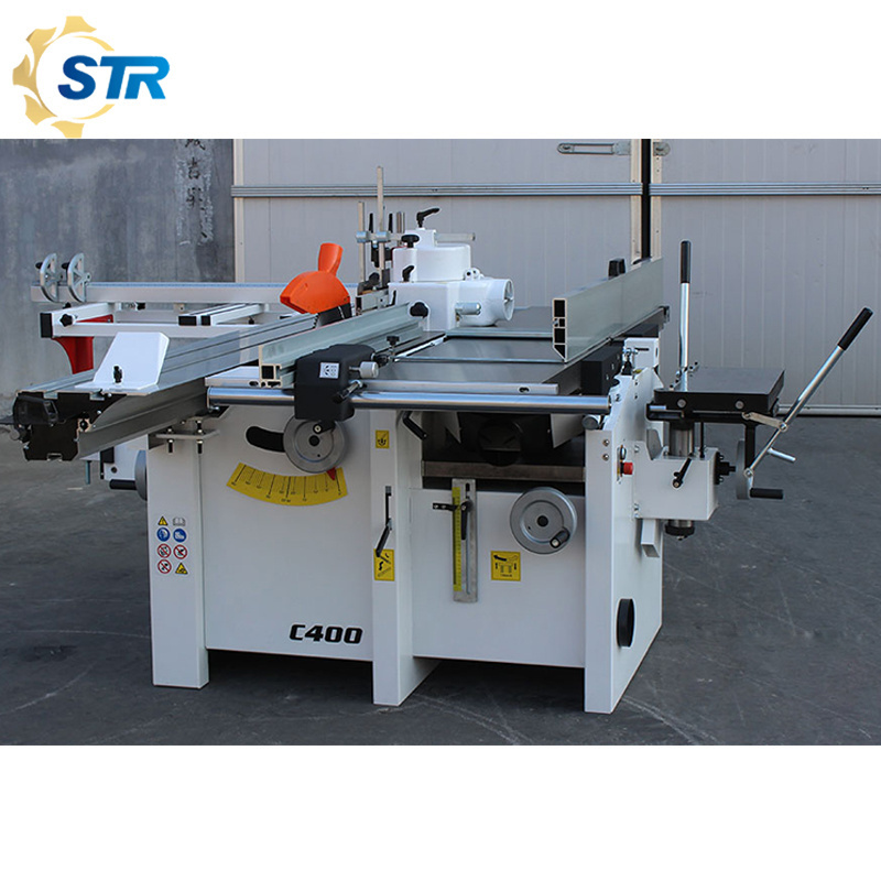 STR C400 Industrial Standard Panel Saw Sliding Machine with 5 Functions: Spindle Moulder, Table Planer, and More for Woodworking