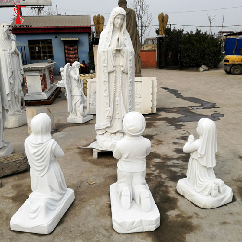 Life Size Church Religious Cemetery Natural Stone Carved Mother Maria Sculpture Marble Virgin Mary Statue For Outdoor Decor