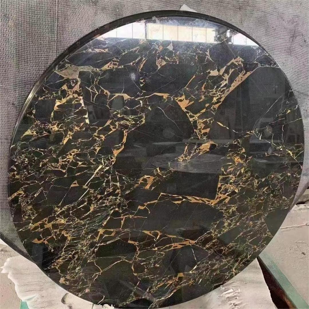 Athen Nero Black Portoro Gold Marble