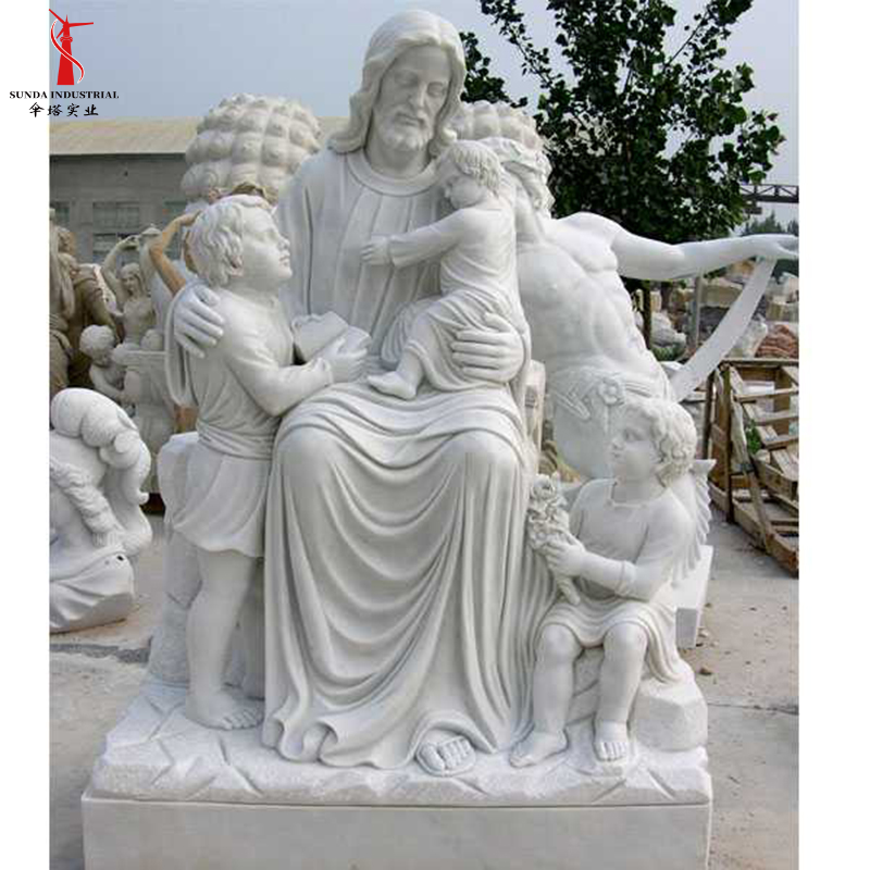 Life Size Church Religious Cemetery Natural Stone Carved Mother Maria Sculpture Marble Virgin Mary Statue For Outdoor Decor