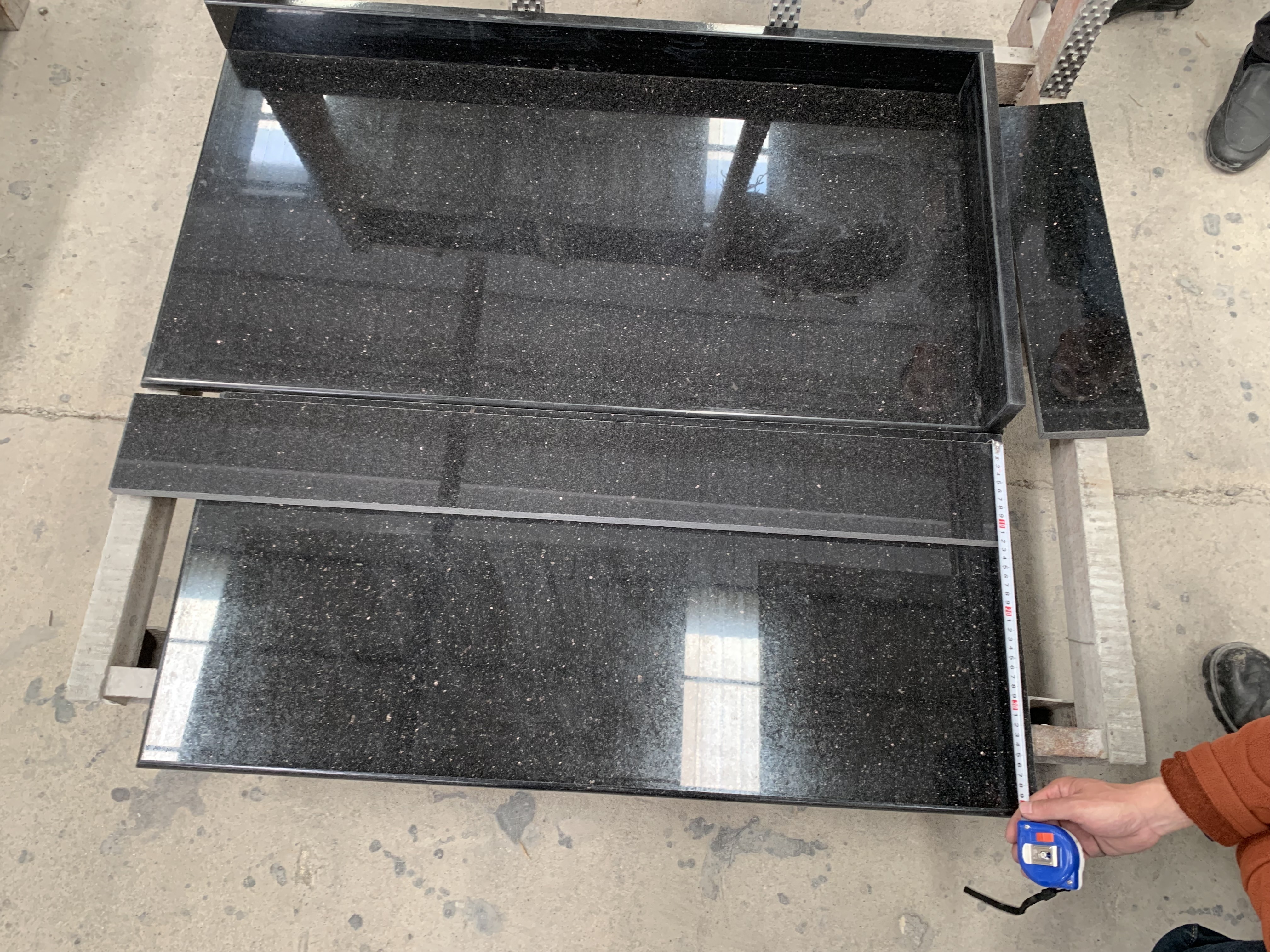 Black Indian Galaxy Granite Stone Island Natural Stone Granite Countertop for Kitchen Bathroom Hotel