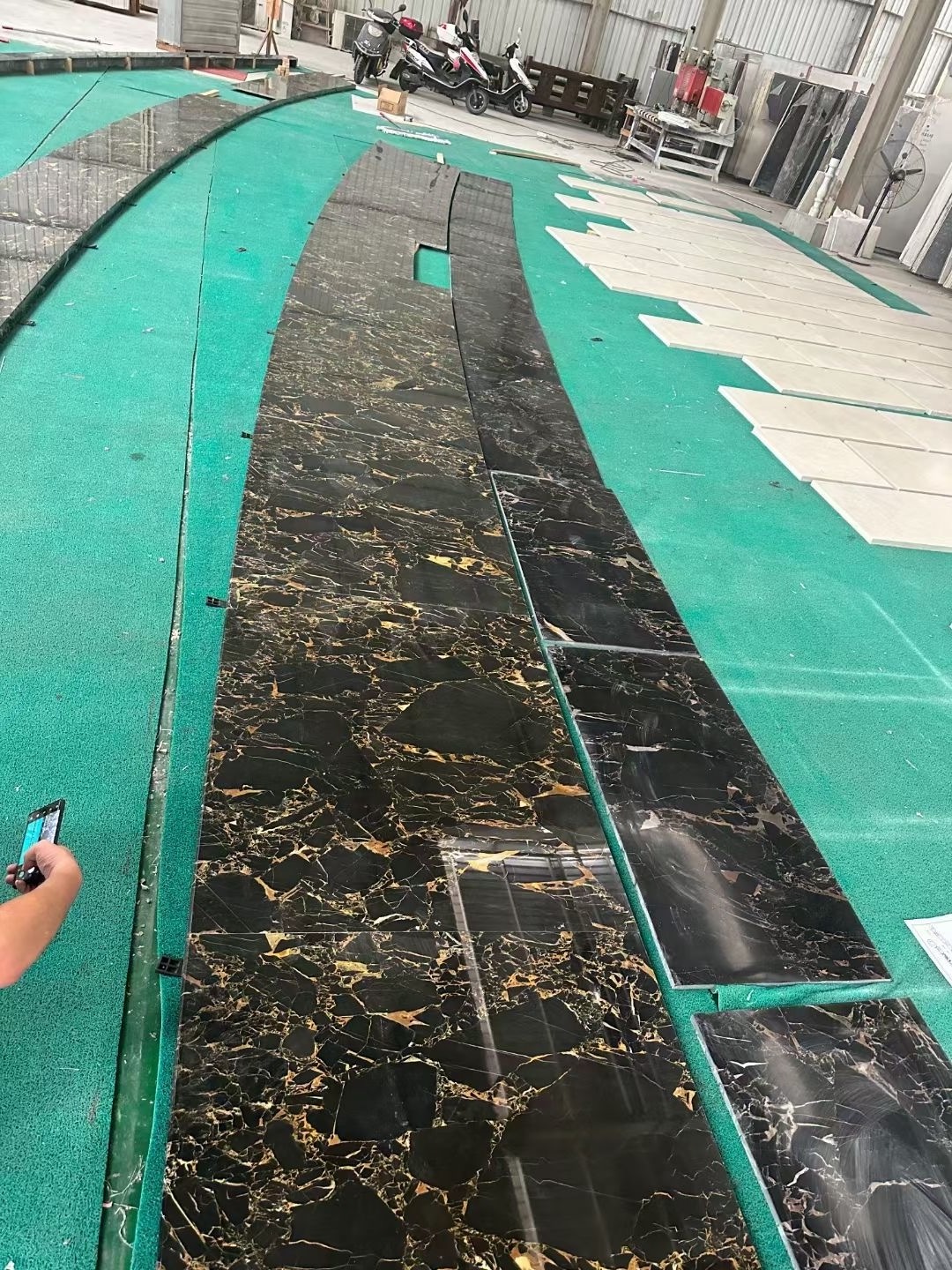 Athen Nero Black Portoro Gold Marble