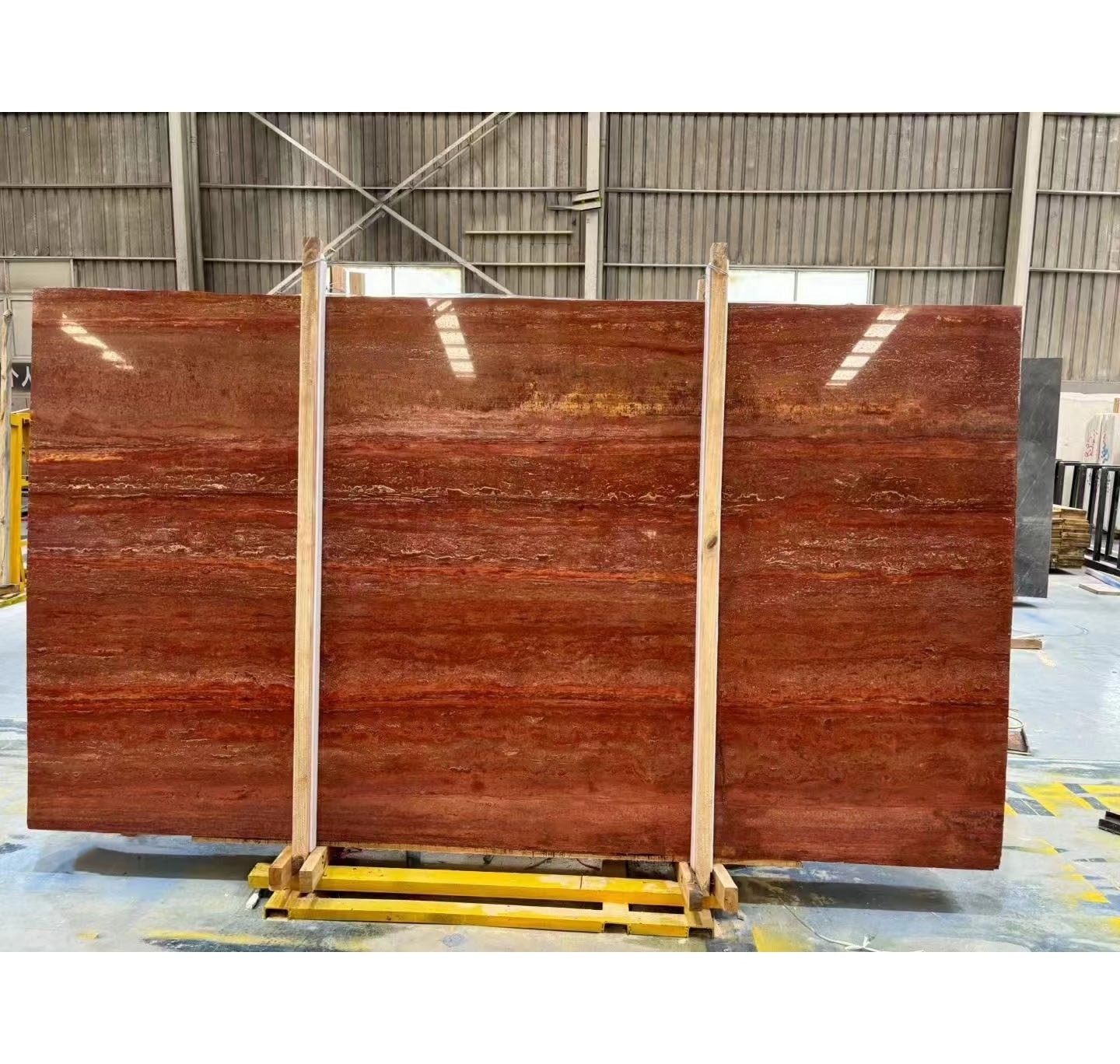 Red travertine slabs custom floor stone tiles red marble slab travertine stone slab wholesale