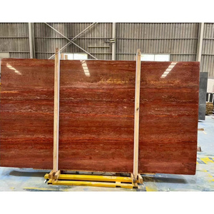 Red travertine slabs custom floor stone tiles red marble slab travertine stone slab wholesale