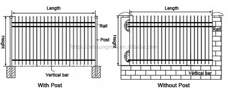 fencing modern galvanized and powder coated tubular steel picket fence design philippines