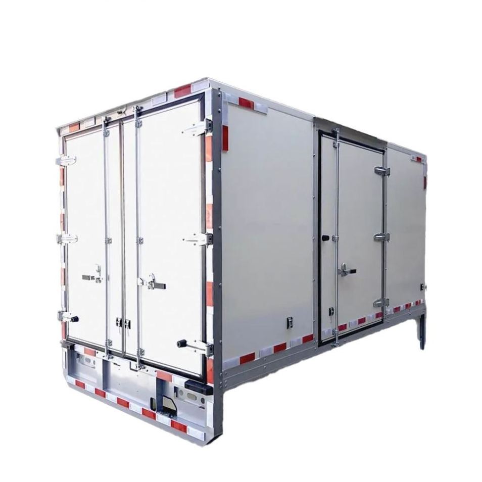 Latest Refrigerator Box Van Truck Body with Tail Lift Nude Package in Wooden Box 1-2.5 Ton 1900*1700 QWB Tail Lifts For Trucks