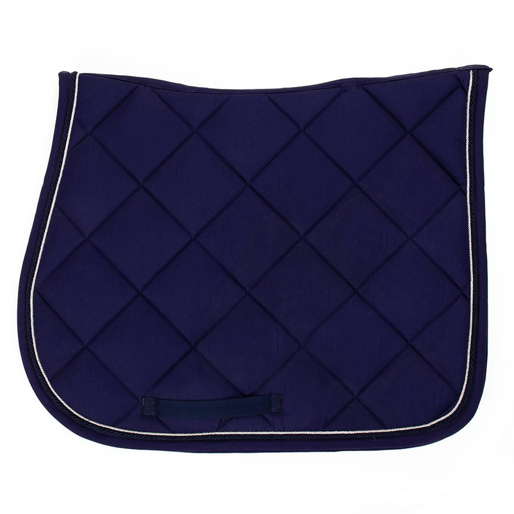 Factory equestrian riding equipment custom quilted cotton fabric lining classic horse saddle cover western blankets and pads