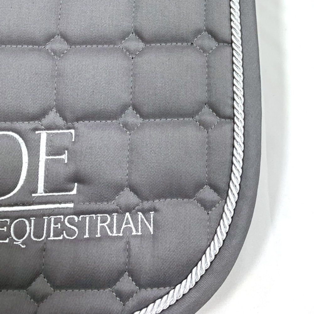 Manufacturer wholesale cotton velvet satin horse equipment sports product supplies all purpose equestrian saddle pads