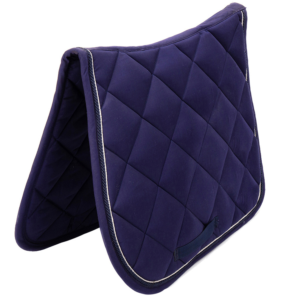 Factory equestrian riding equipment custom quilted cotton fabric lining classic horse saddle cover western blankets and pads