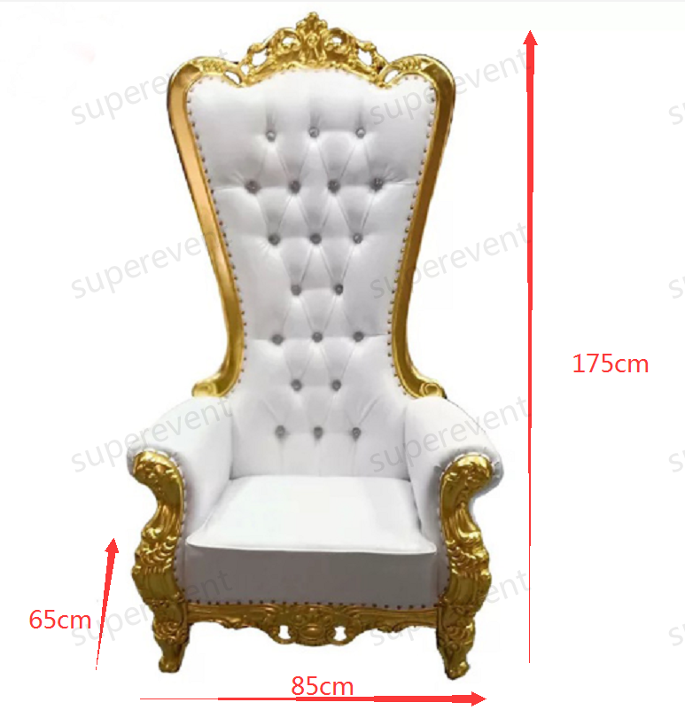 wholesale throne royal chairs King and queen high back cheaper gold throne chairs royal luxury wedding chair for groom and bride