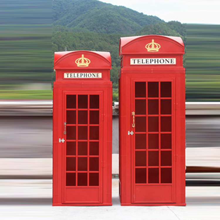 Factory Price Oem Metal Material London British Pink Telephone Booth For Sale