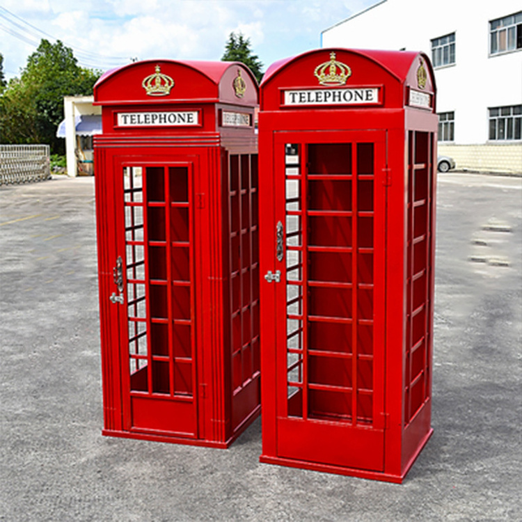 Factory Price Oem Metal Material London British Pink Telephone Booth For Sale