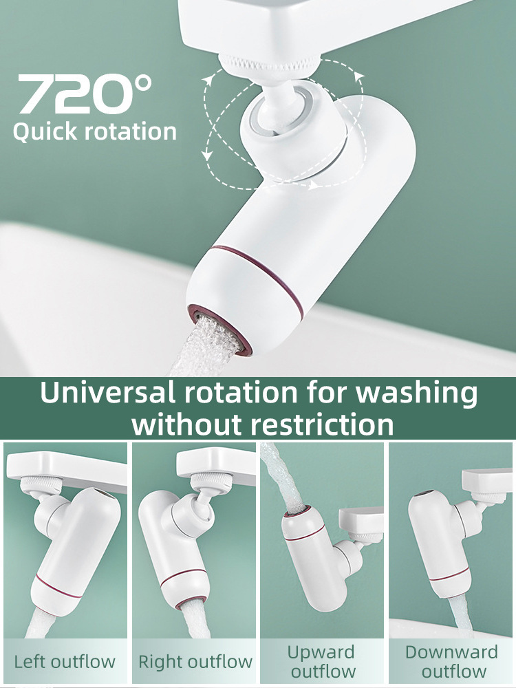 Universal 360 Degree Rotating 4 Mode Tap Extension Aerator Flying Rain Waterfall Kitchen Sink Filter Faucet Extender